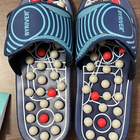 Feet Acupuncture Acupressure Massage Slippers New in Box - Picture 1 of 4